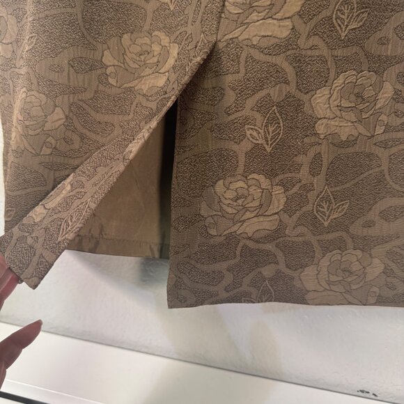 Blacker By Stanley Blacker Size 8 Brown Floral Pencil Skirt NEW - Picture 5 of 6